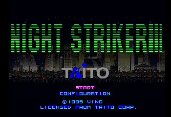 Night Striker Title Screen
